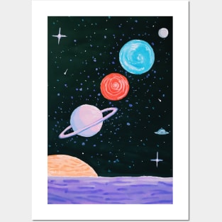 Gas Giants and Pluto Posters and Art